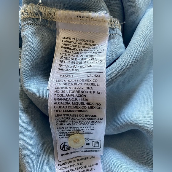 Levi’s “Halsey” Blouse Lightweight 3/4 Sleeve Flowy Size XL - Picture 12 of 13